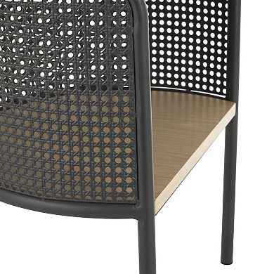 Stella & Eve Half-Moon Two-Toned End Table