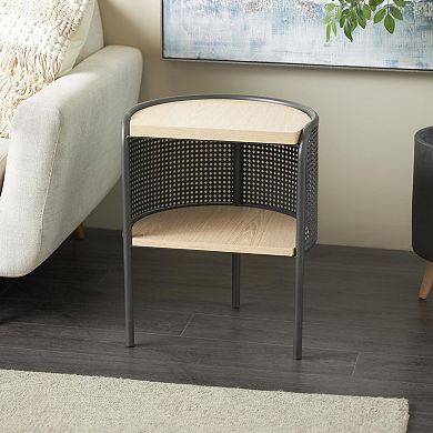 Stella & Eve Half-Moon Two-Toned End Table