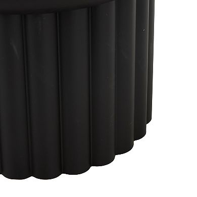 Stella & Eve Marble Top Metal Ribbed End Table