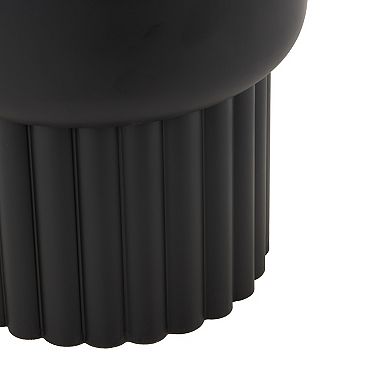 Stella & Eve Marble Top Metal Ribbed End Table