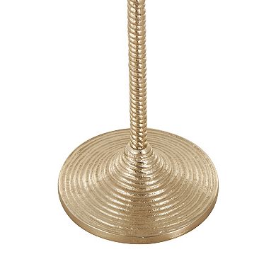 Stella & Eve Marble Top Pedestal Metal End Table