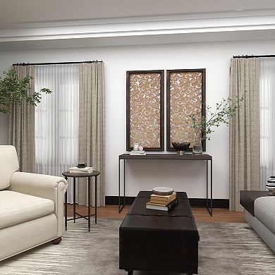 Stella & Eve Marble Top Accent Table with Bronze Metal Legs