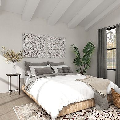 Stella & Eve Marble Top Accent Table with Bronze Metal Legs