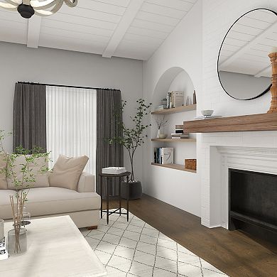 Stella & Eve Marble Top Accent Table with Bronze Metal Legs