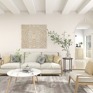 Stella & Eve Marble Top Accent Table with Bronze Metal Legs