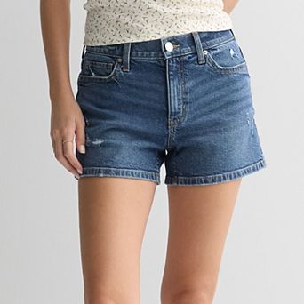 Juniors' SO® Mid-Rise Relaxed Denim Midi Shorts