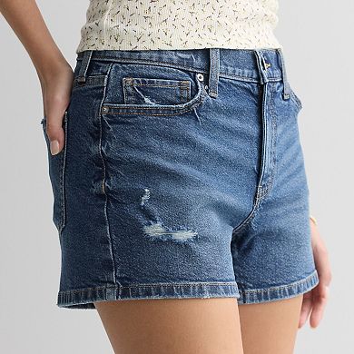 Juniors' SO® Mid-Rise Relaxed Denim Midi Shorts
