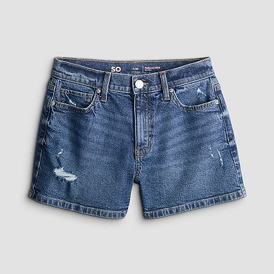 Juniors' SO® Mid-Rise Relaxed Denim Midi Shorts