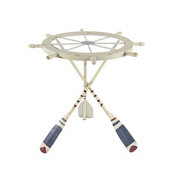 Stella & Eve Metal Accent Table with Oar Shaped Legs