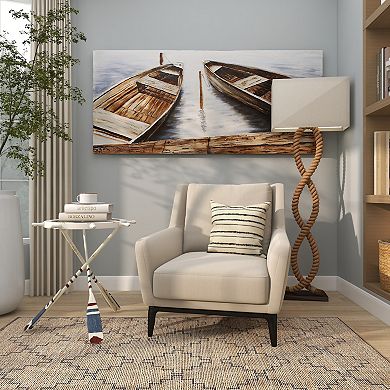 Stella & Eve Metal Accent Table with Oar Shaped Legs