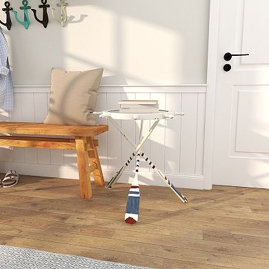 Stella & Eve Metal Accent Table with Oar Shaped Legs