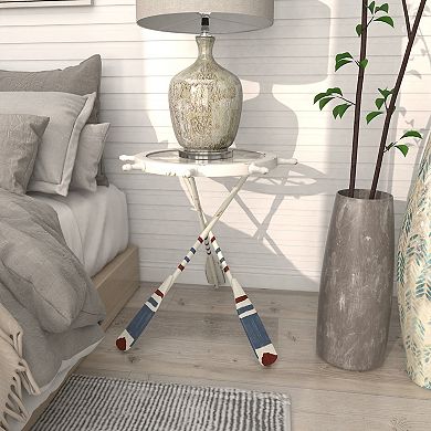 Stella & Eve Metal Accent Table with Oar Shaped Legs