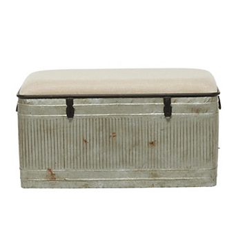 Stella & Eve Galvanized Metal Storage Bench