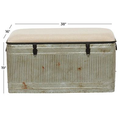 Stella & Eve Galvanized Metal Storage Bench