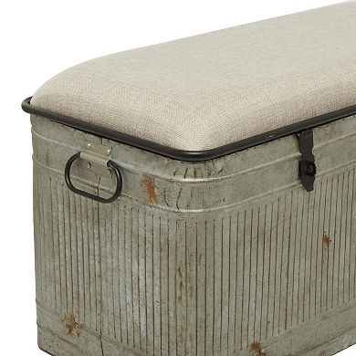 Stella & Eve Galvanized Metal Storage Bench