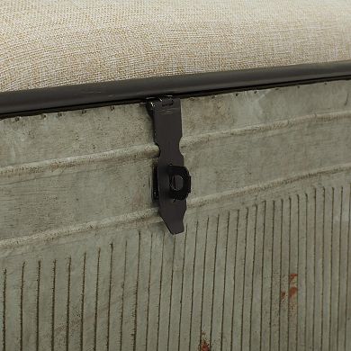 Stella & Eve Galvanized Metal Storage Bench