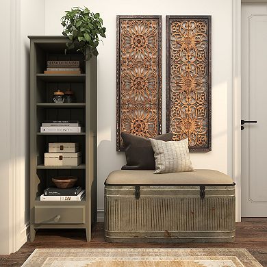 Stella & Eve Galvanized Metal Storage Bench