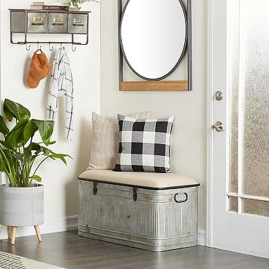 Stella & Eve Galvanized Metal Storage Bench