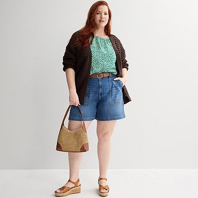 Plus Size Sonoma Goods For Life® Fisherman Cardigan Sweater