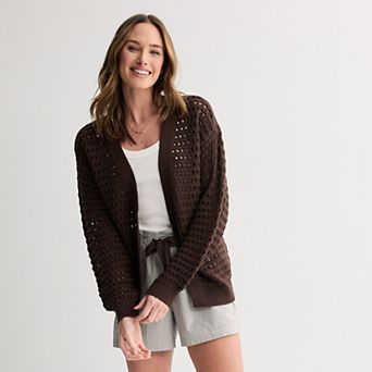 Women's Sonoma Goods For Life® Fisherman Sweater Cardigan