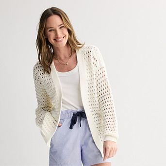 Women's Sonoma Goods For Life® Fisherman Sweater Cardigan