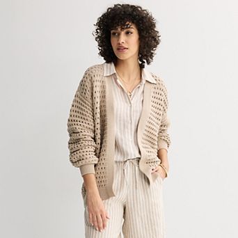Women's Sonoma Goods For Life® Fisherman Sweater Cardigan