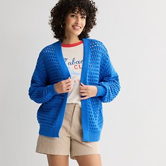 Petite Sonoma Goods For Life® Fisherman Cardigan Sweater