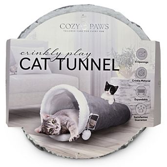 Cozy Paws Crinkle Play Cat Tunnel
