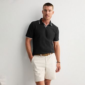 Apt. 9® Short Sleeve Tipped Johnny Collar Polo