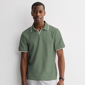 Apt. 9® Short Sleeve Tipped Johnny Collar Polo