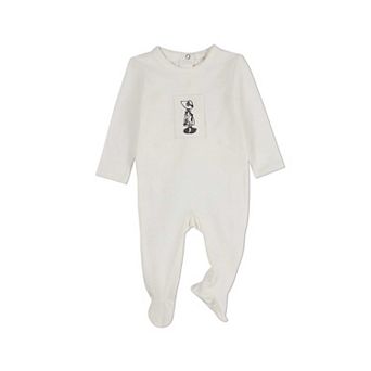 Baby Girls "The Little Girl And Her Sun Bonnet" Cotton Rich Footie