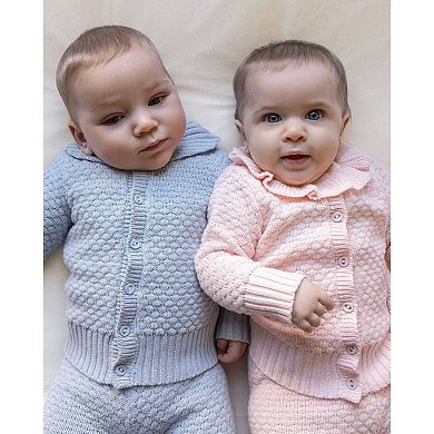 2 Piece Baby Boys 100% Cotton Knit Cardigan Set