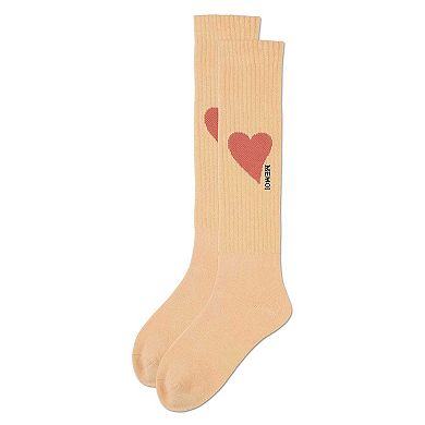 Girls' Single Heart Logo Knee High Socks