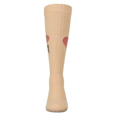 Girls' Single Heart Logo Knee High Socks
