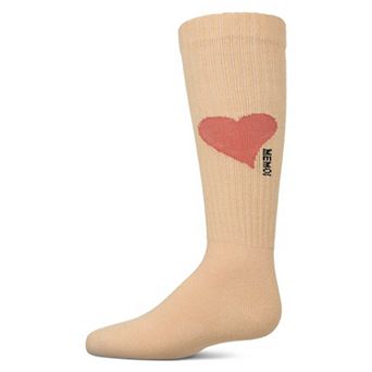 Girls' Single Heart Logo Knee High Socks
