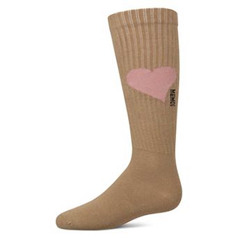 Girls' Single Heart Logo Knee High Socks