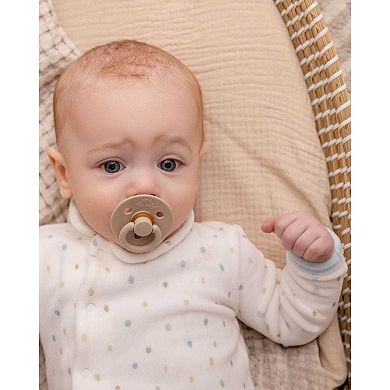 Baby Boys "Playful Dots" Snap Front Velour Footie