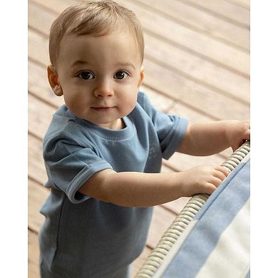 2 Piece Baby and Toddler "Feel The Beat" Stretch Cotton Tee and Shorts Set