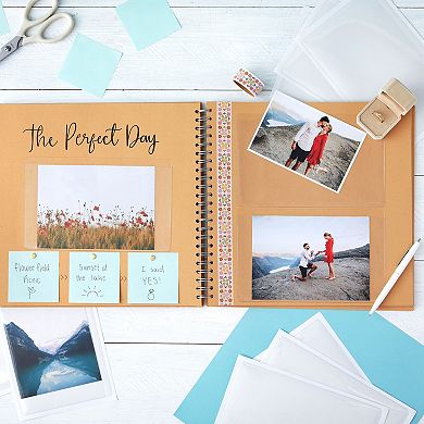 50 Pack Self-Adhesive Index Card Sleeves for Note Cards, 5 x 8 In