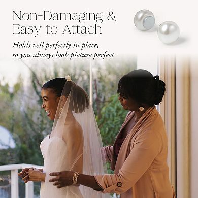 Double-Sided Pearl Veil Weights - 12 Non-Damaging Magnetic Bridal Veil Weights