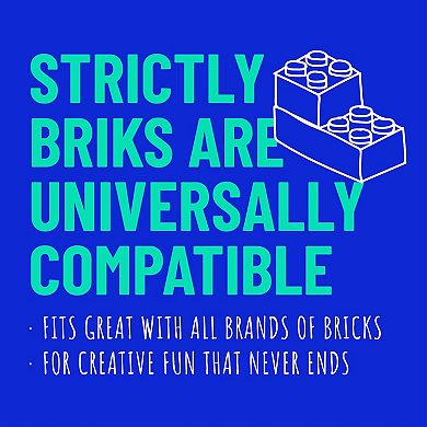 8 Piece Classic Baseplates, For Building Bricks, Basic Colors, 10x10 Inches