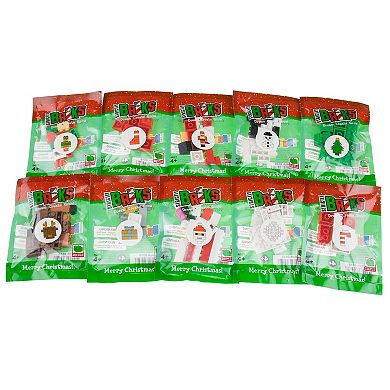 Building Bricks and Blocks Set, 3D Christmas Themed, 10 Pack, For Kids Ages 4+