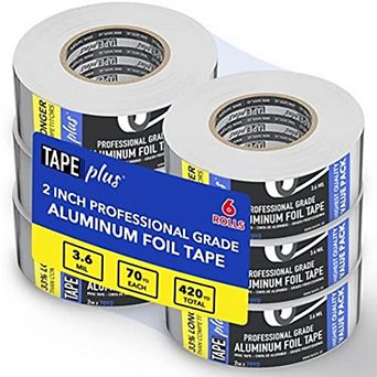 Professional Grade Aluminum Foil Tape - 6 Pack - 2 in by 210 ft (70 yds) 3.6 Mil