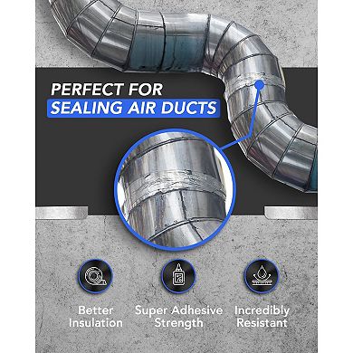 Professional Grade Aluminum Foil Tape - 6 Pack - 2 in by 210 ft (70 yds) 3.6 Mil