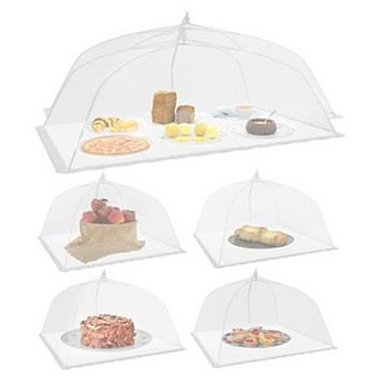 Simply Genius Mesh Food Cover Set, 2(39" x 24") & 4(17”x17”) Food Nets,6 Pack