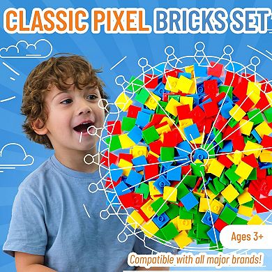 Classic Bricks, 288 Pieces, Blue, Green, Red, and Yellow, 2x2 Pixels