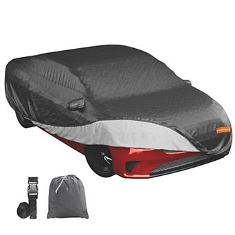 Mockins 190"x 75"x 60" Heavy Duty Extra Thick Black 250G PVC Sedan Car Cover