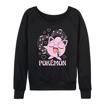 Women's Pokémon Jigglypuff Hearts & Music French Terry Long Sleeve Tee