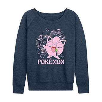 Women's Pokémon Jigglypuff Hearts & Music French Terry Long Sleeve Tee