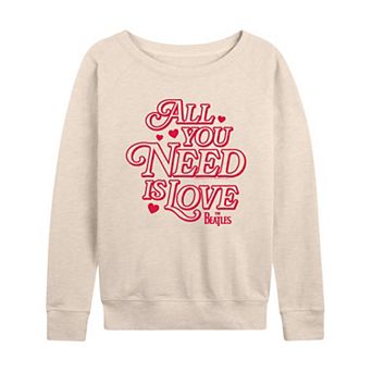Women's The Beatles All You Need Is Love French Terry Long Sleeve Tee